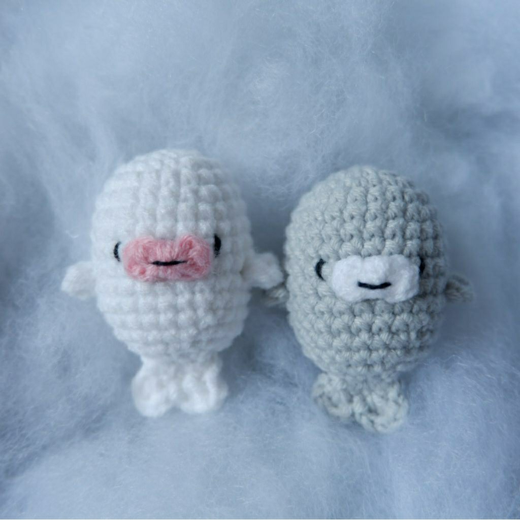 Gantungan kunci Amigurumi rajut Seal Anjing Laut - Ganci rajut Seal Anjing Laut - Keychain Seal Anji