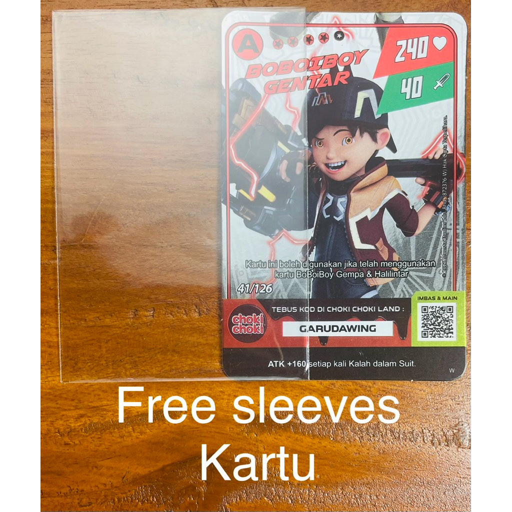 Choki choki Monsta Galaxy card boboiboy gentar