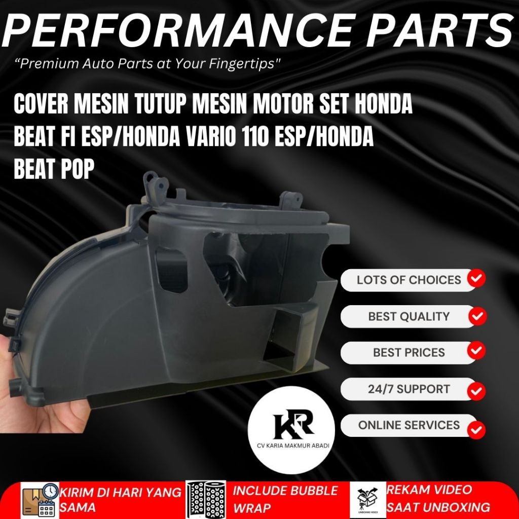 WIN - COVER TUTUP MESIN MOTOR HONDA BEAT FI ESP HONDA VARIO 110 ESP HONDA BEAT POP MERK WIN BERKUALI