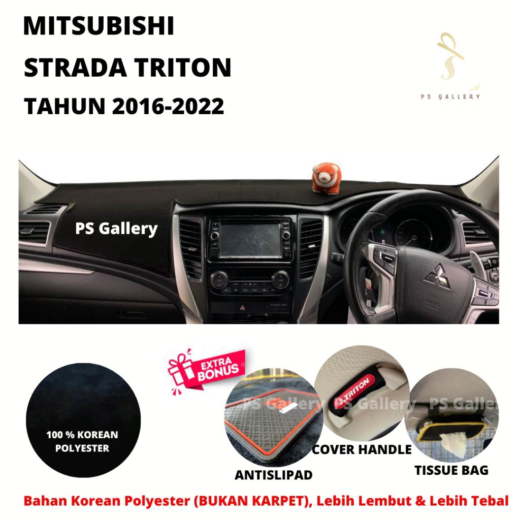 Alas Dasbor Mobil STRADA TRITON Tahun 2016-2022 Aksesoris Cover Dashboard Premium