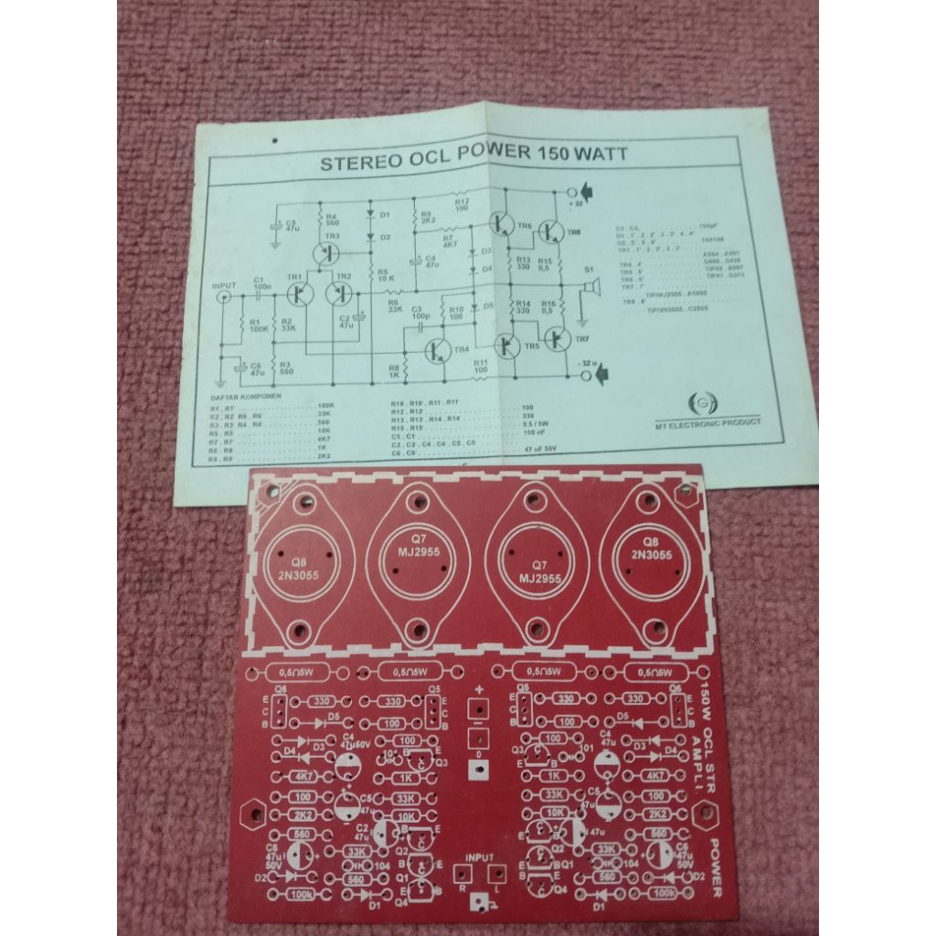 KIT PCB DRIVER 150 WATT OCL STR  AMPLIFIER