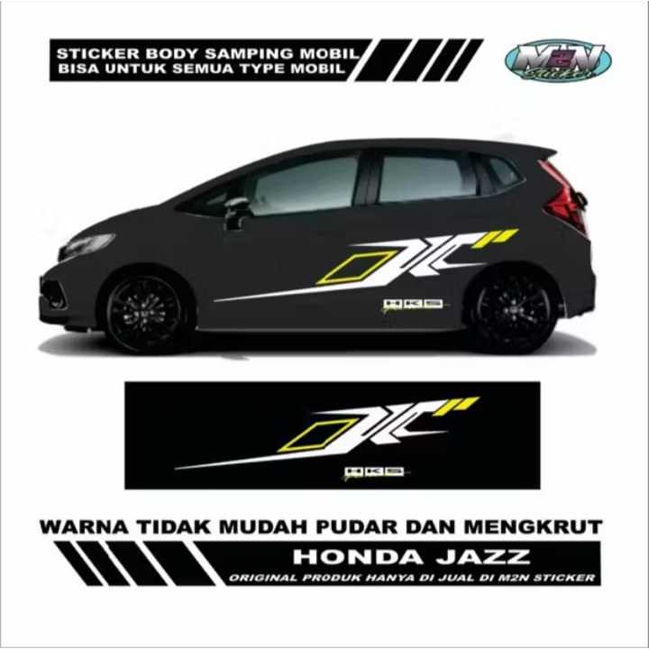 Sticker mobil honda jazz brio dll sporty stiker cutting tahan lama
