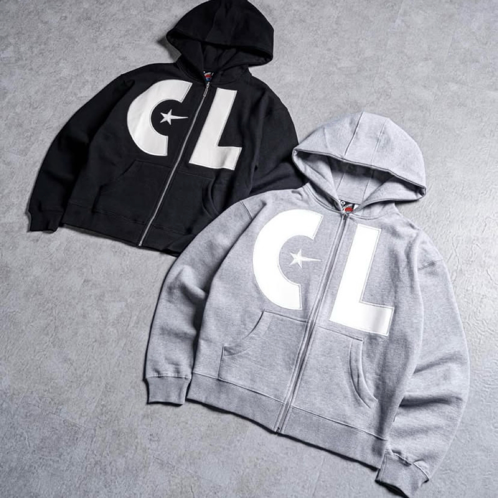 [ORIGINAL 100%] CALLE DE LARACHE - CALLE CDL ZIP HOODIE PINK / BLACK (ZIPPER HOODIE)