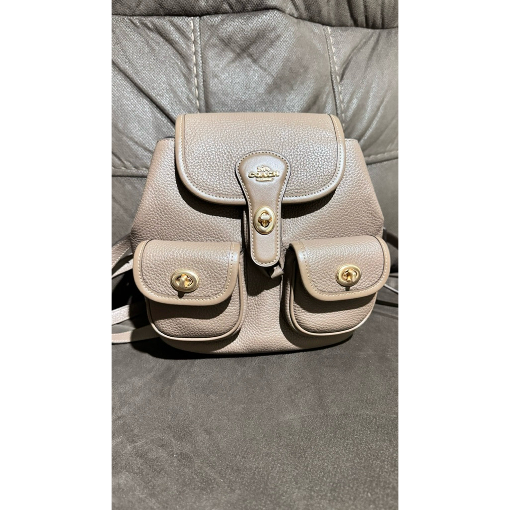 PRELOVED (PL) AUTH COACH HADLEY BACKPACK IN GOLD/DARKSTONE