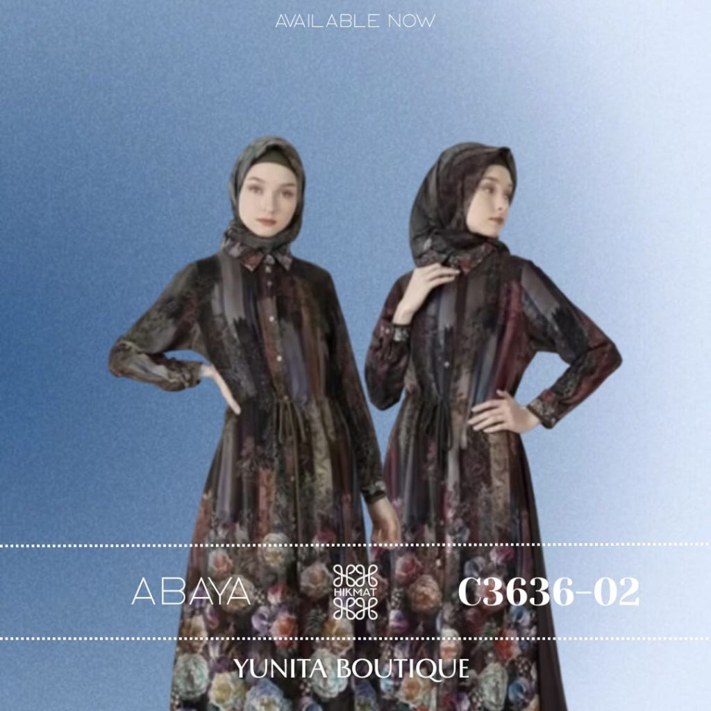 New Abaya Hikmat C3636-02 Original