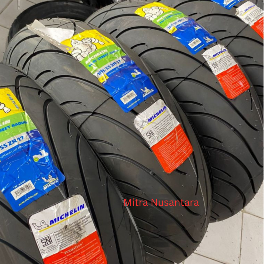 SNI Ban MICHELIN 120/70-17, 160/60-17, 180/55-17 PILOT STREET RADIAL /IMPORT Ban Motor TUBELESS Spor