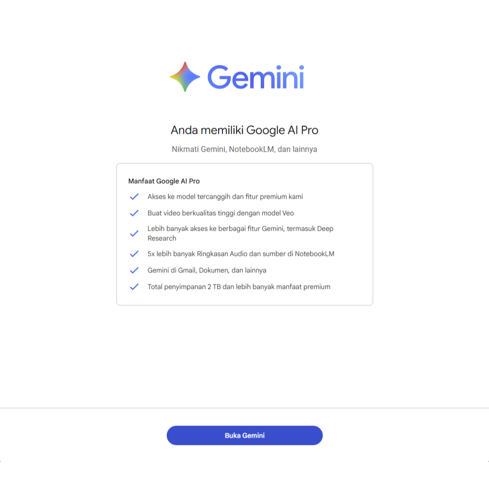 Gemini AI Cloud Storage 2TB – 1 Tahun Private | Akses Drive Berbasis AI