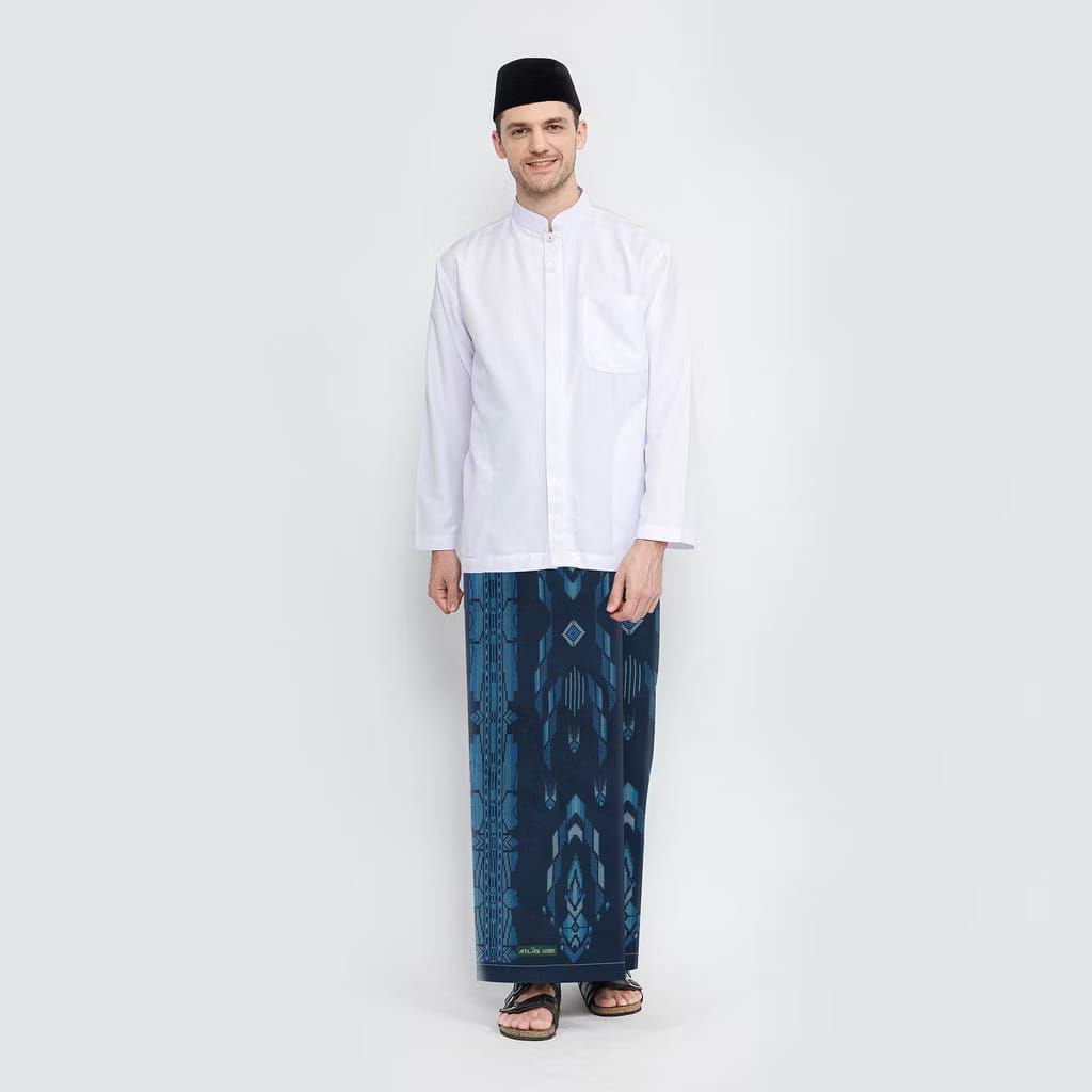 Atlas Sarung Atlas Idaman Kembang Dewasa Motif Batik Muslim Santri Pria Pekalongan Katun Kotak Lembu