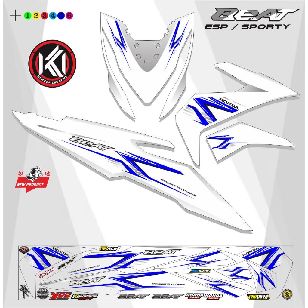 STRIPING STICKER MOTOR BEAT ESP VARIASI LIS / STICKER MOTOR BEAT ESP VARIASI MOTIP LIS