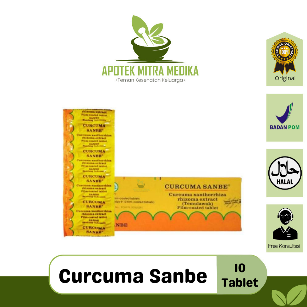 Curcuma Sanbe Tablet 10's Penambah Nafsu Makan Ekstrak Temulawak Dewasa Anak