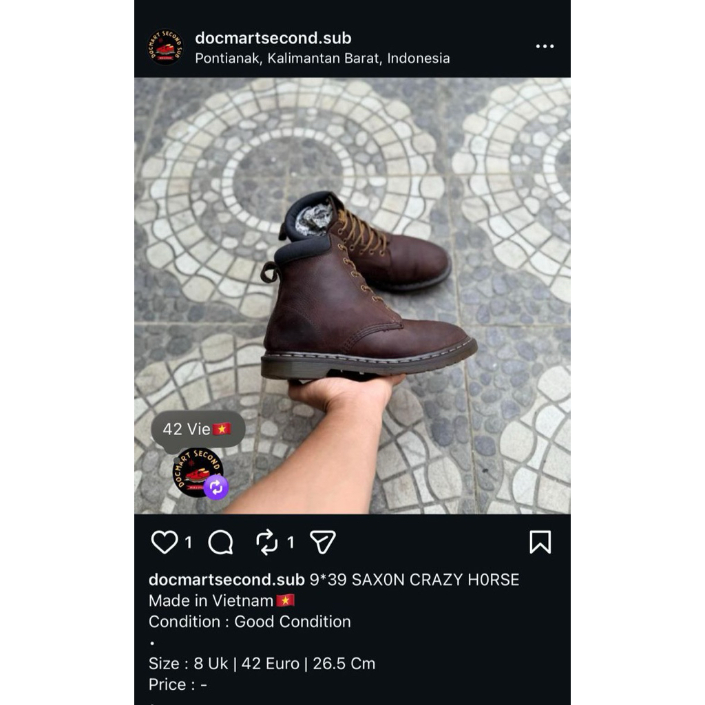 DR.MARTENS 939 SAXON CRAZY HORSE