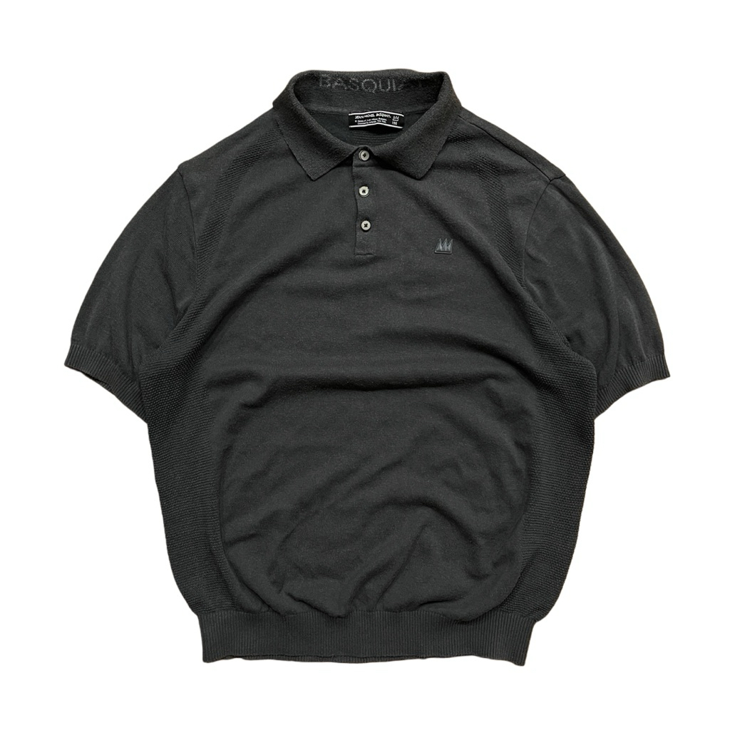 jean michel basquiat polo cotton knitted ss polo shirt steel kaos kerah katun knit knitwear vintage 