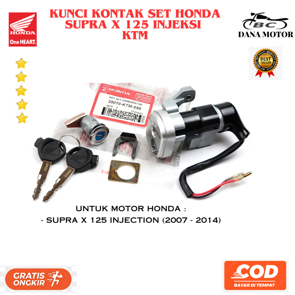 Kunci Kontak Supra X 125 Ori / Kunci Kontak Set Hoda Supra X 125 Injeksi Ori Premium - 35010-KTM-850