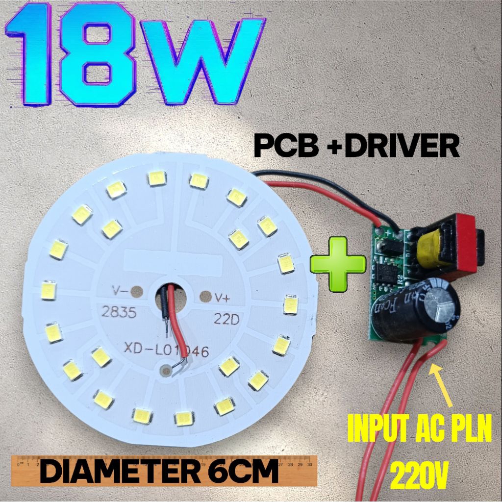 18w pcb led 22c+driver