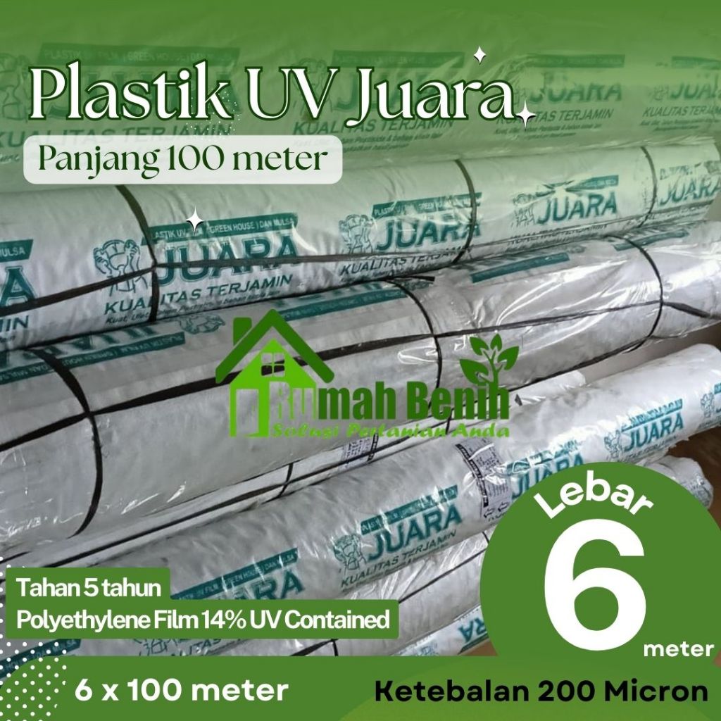 Plastik UV Juara Lebar 6 Ketebalan 200 micron