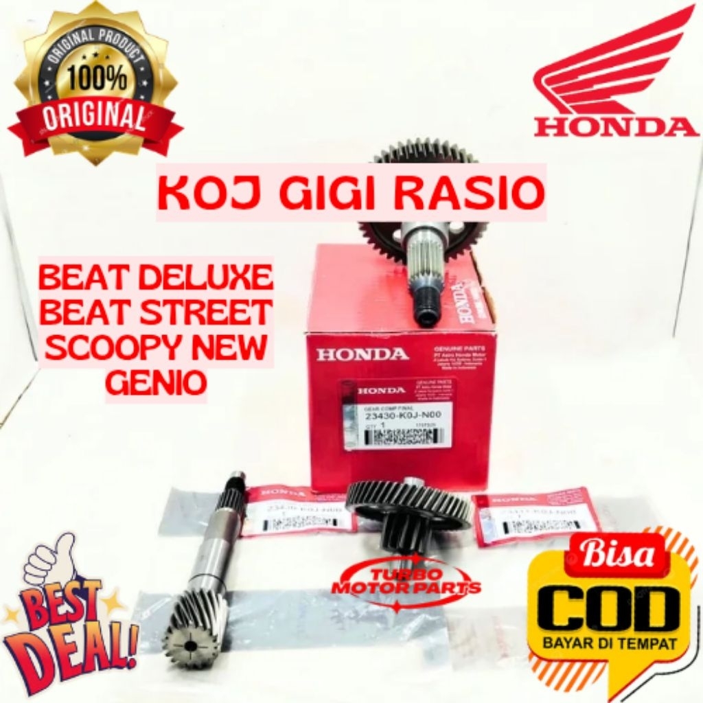 GIGI RASIO ORIGINAL HONDA KODE KOJ, GIGI RASIO BEAT DELUXE, GIGI RASIO BEAT STREET, GIGI RASIO SCOOP