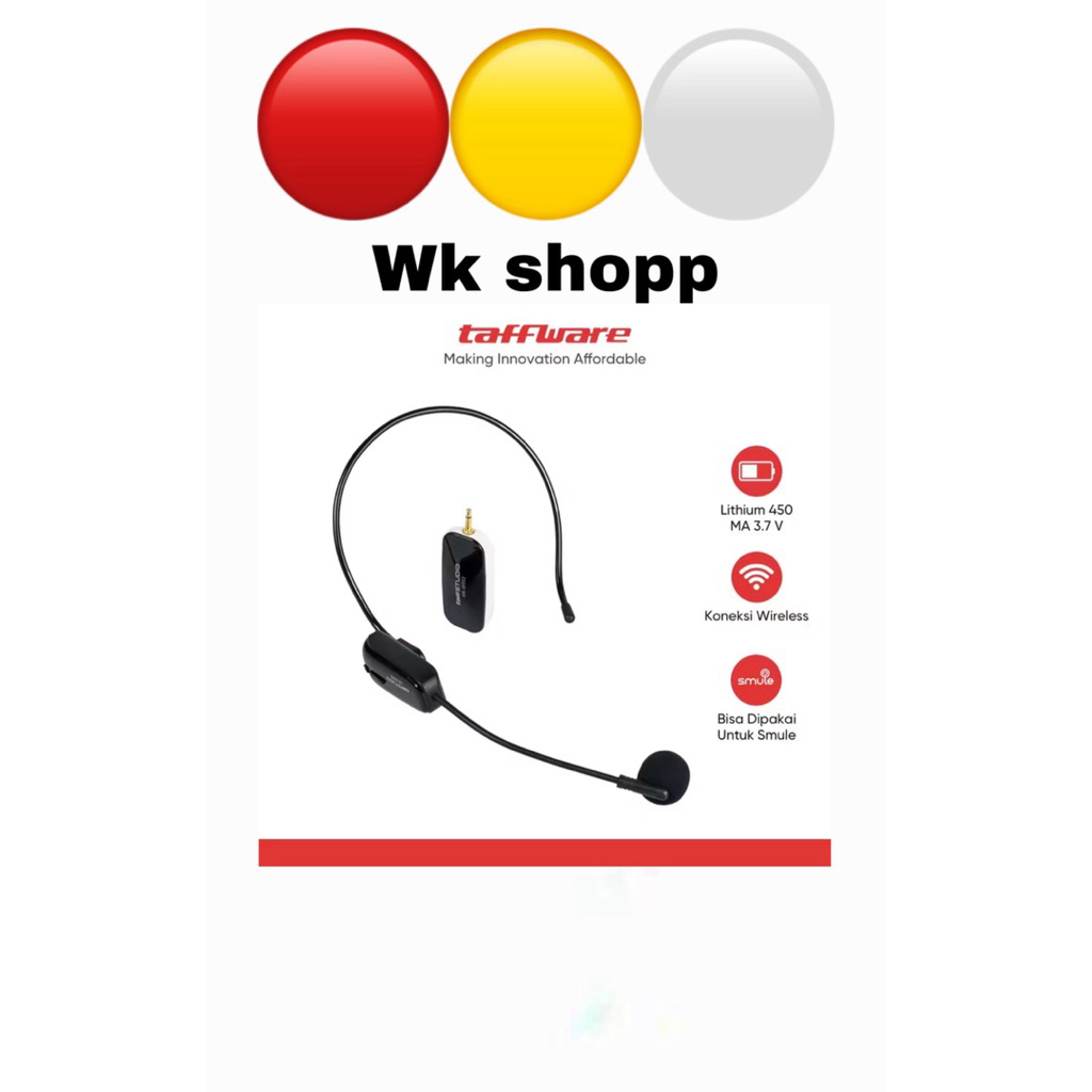 Wireless UHF Call Center Mic TAFFSTUDIO with Transmitter - HX-W002