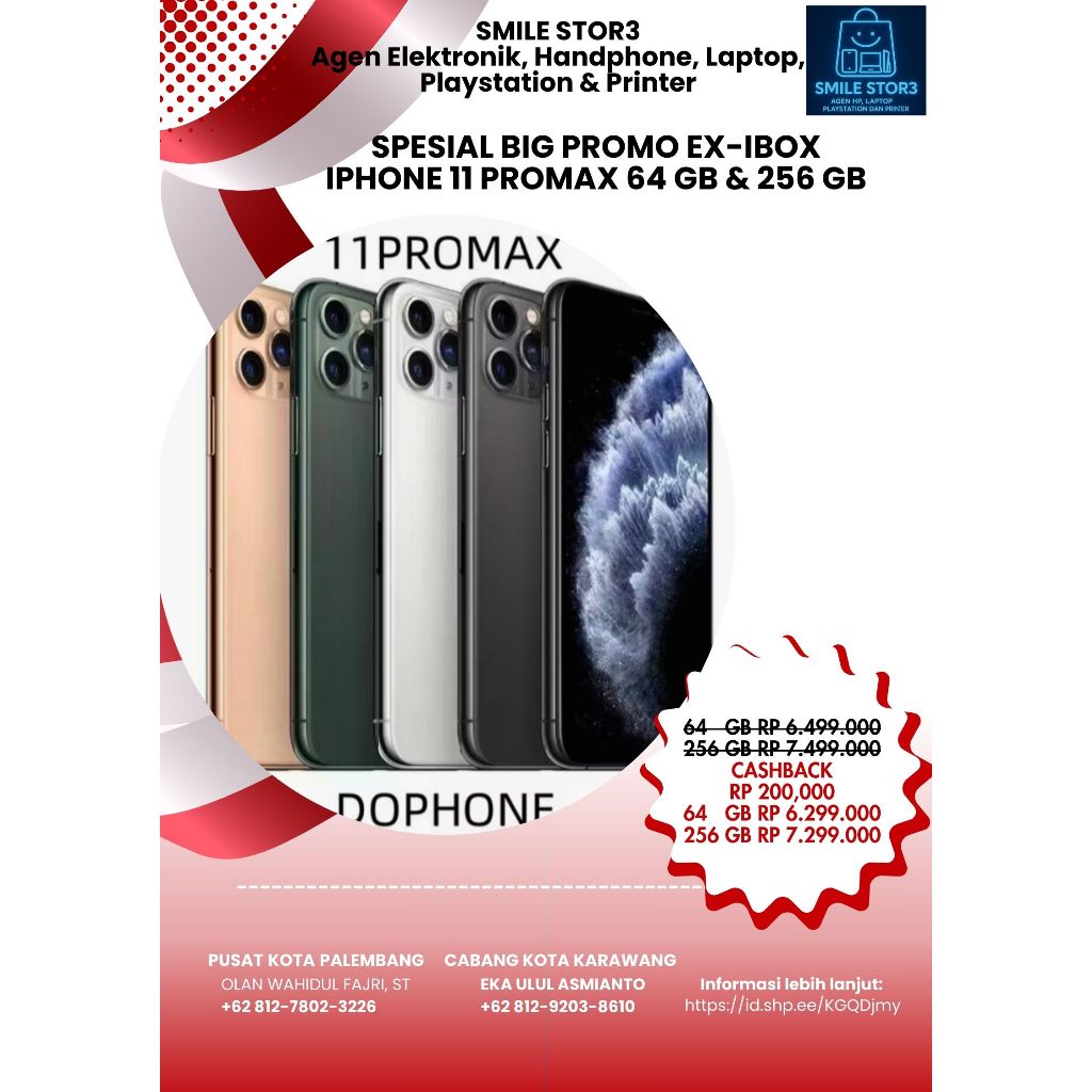 Second Original 100% Like New EX-IBOX Iphone 11 Pro & Promax 64 GB & 256 GB