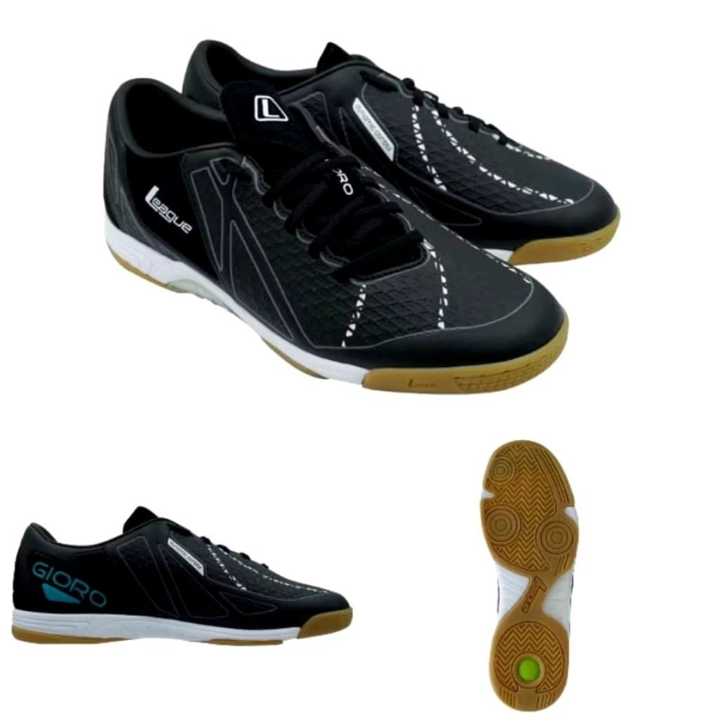 Sepatu League Futsal Hitam Gioro III Street Elite Olahraga Cowo Pria Original New 2023