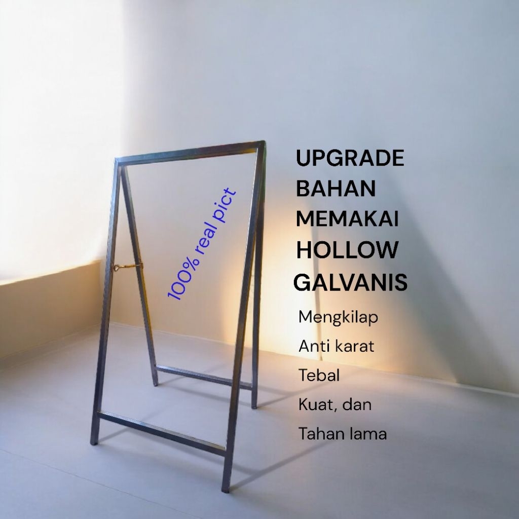 Standing Banner hollow Galvanis 100x50