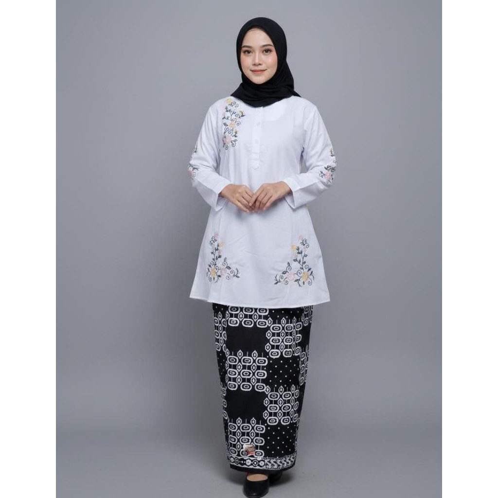 TUNIK SANTRI BORDIR - Tunik toyobo - atasan santri putri - tunik wanita mualim