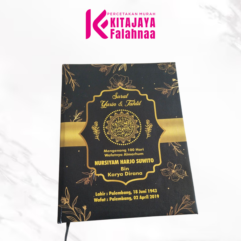 Buku Yasin Hardcover Custom Nama | Cetak Berkualitas