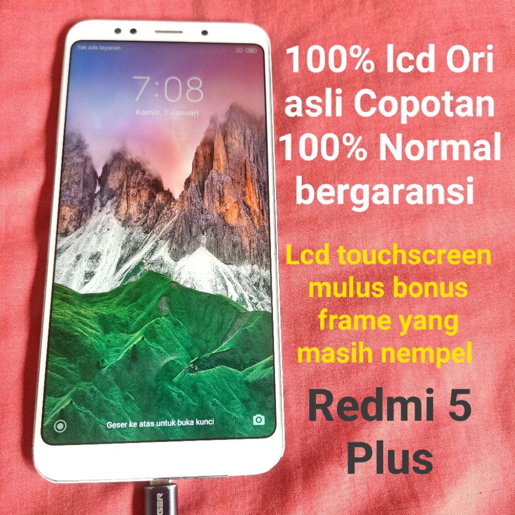 Lcd fullset Original Copotan Redmi 5 Plus/ 5+ Test Normal 100% lcd Touchscreen Original bergaransi (