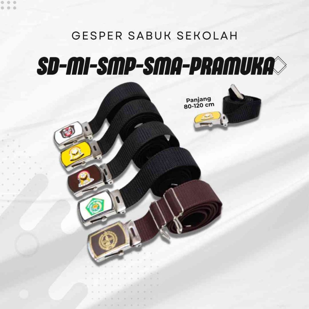 Gesper - Sabuk Sekolah Grosir SD,Madrasah,SMP,SMA,PRAMUKA - Pria dan Wanita