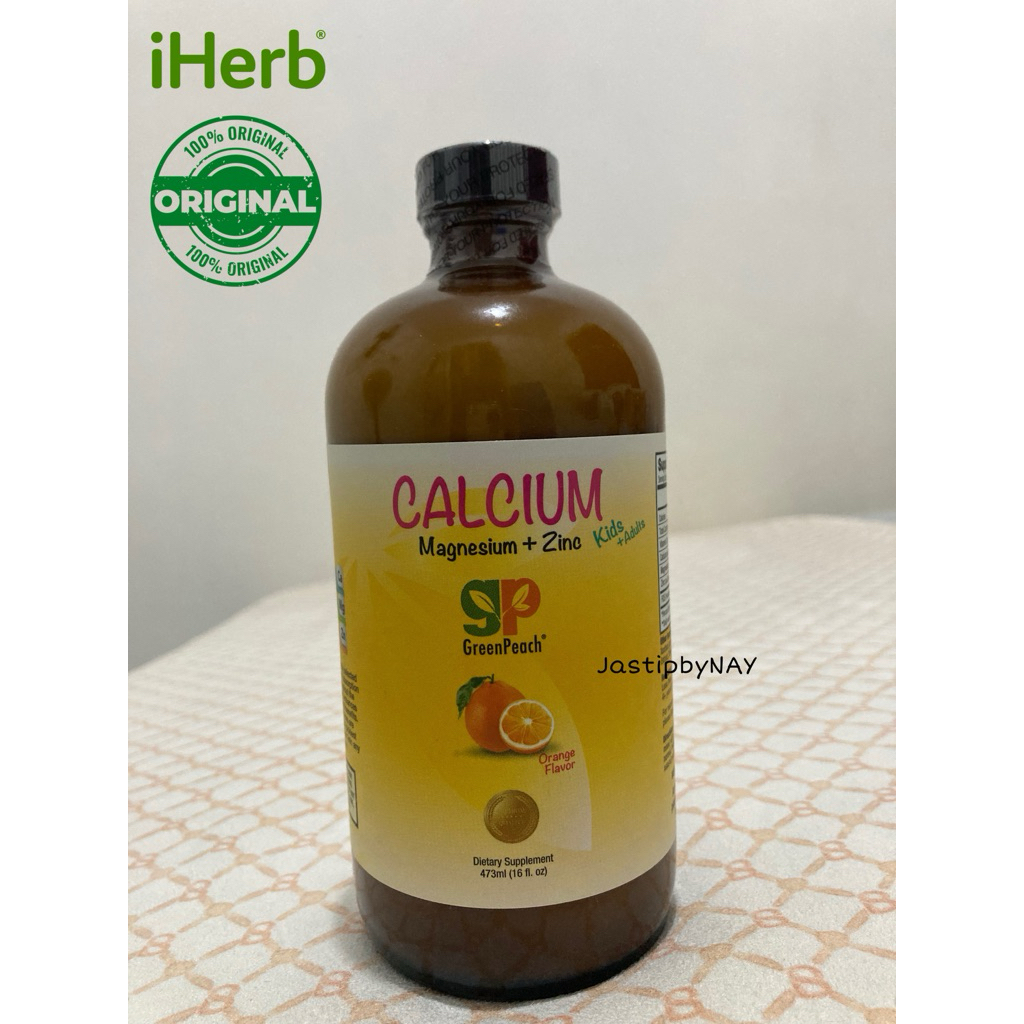 GreenPeach Calcium Magnesium + Zinc, Orange - 473 ml - ORIGINAL iHerb