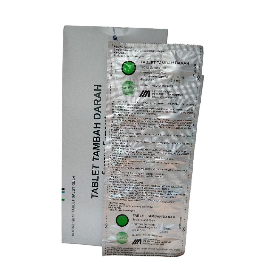 SUPLEMEN PENAMBAH DARAH / MENGATASI ANEMIA / TABLET PENAMBAH DARAH 1 STRIP