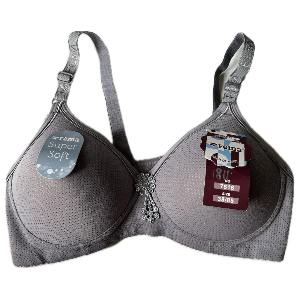 FEMA Super Soft Bra 7516 - Tanpa Kawat, Sederhana
