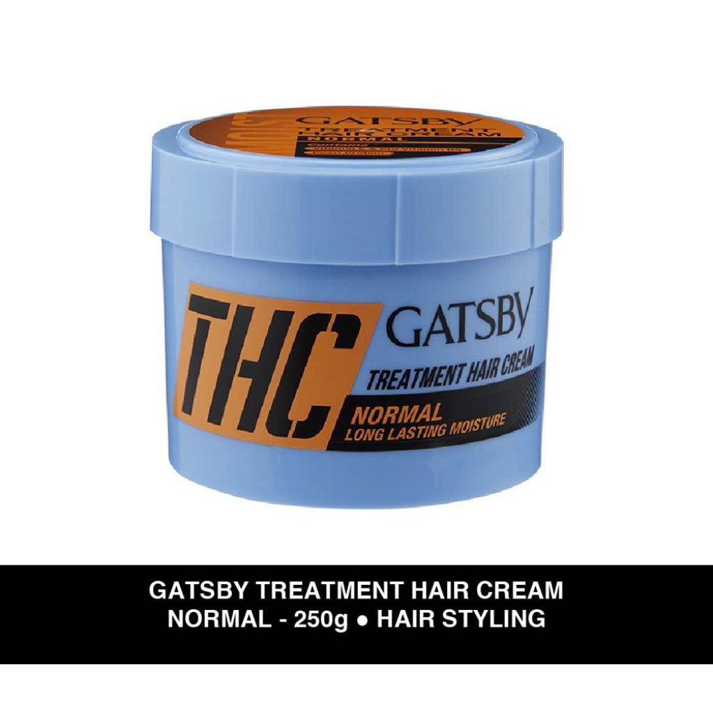 Gatsby THC Treatment Hair Cream Normal 250gr – Minyak Rambut Pria Tidak Lengket & Mudah Diatur