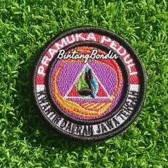 BORDIR TIMBUL Badge PRAMUKA PEDULI Kwarnas, Kwarda & Kwarcab custome