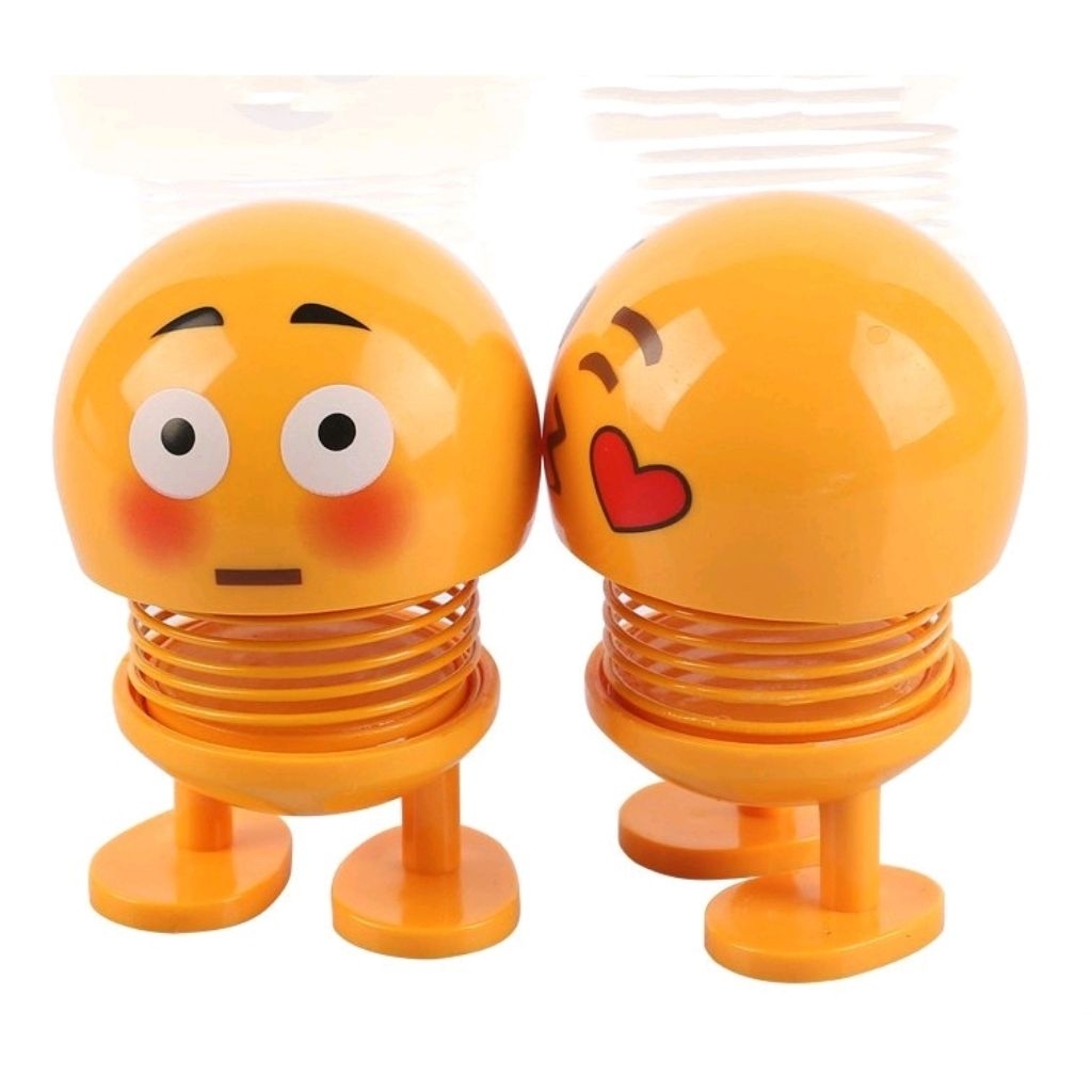 EMOJI PER / AKSESORIS GOYANG EMOJI / BONEKA GOYANG EMOJI / Smilling Face Face Spring Doll / EMOJI