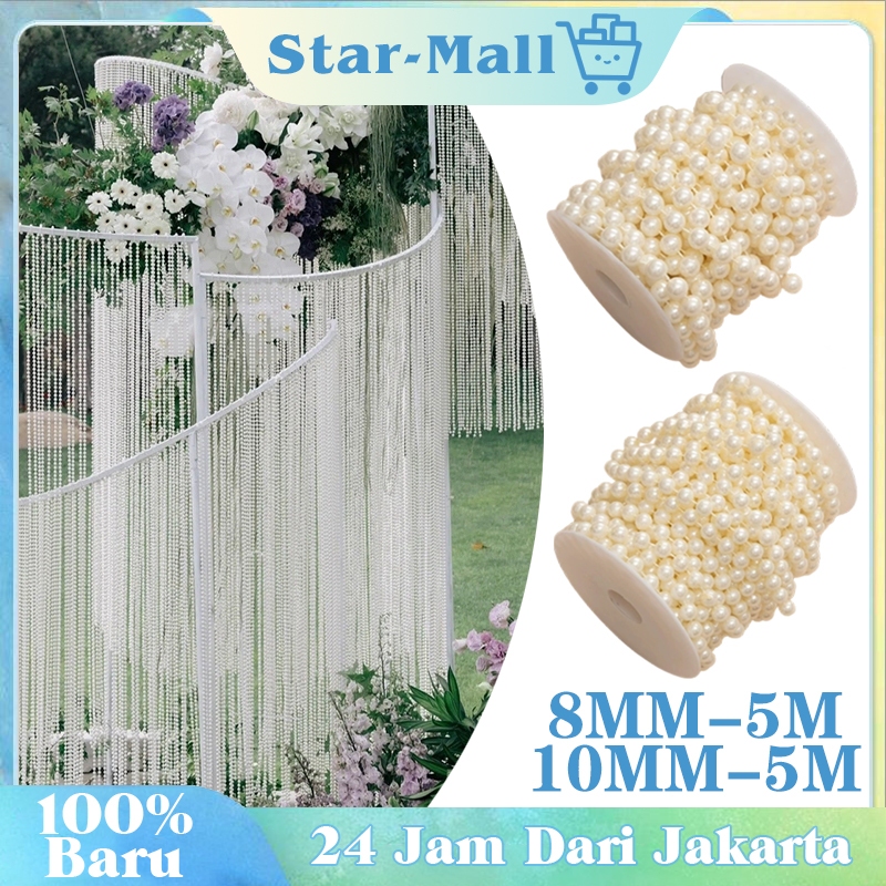 5M Mutiara Manik Dekorasi Rumah Hiasan Pernikahan Pesta Aksesoris Mutiara Manik