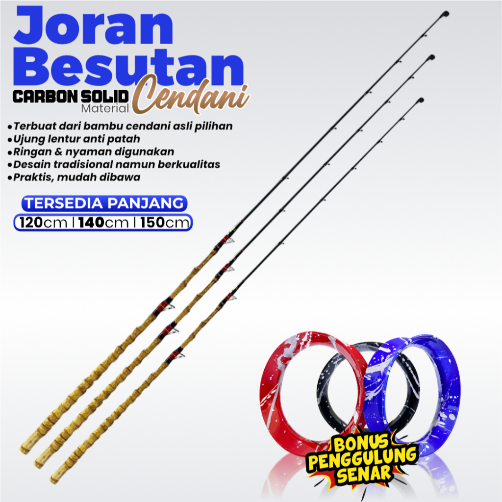 Joran Pancing Carbon Sutet dan Cendani Carbon Kolam Besutan