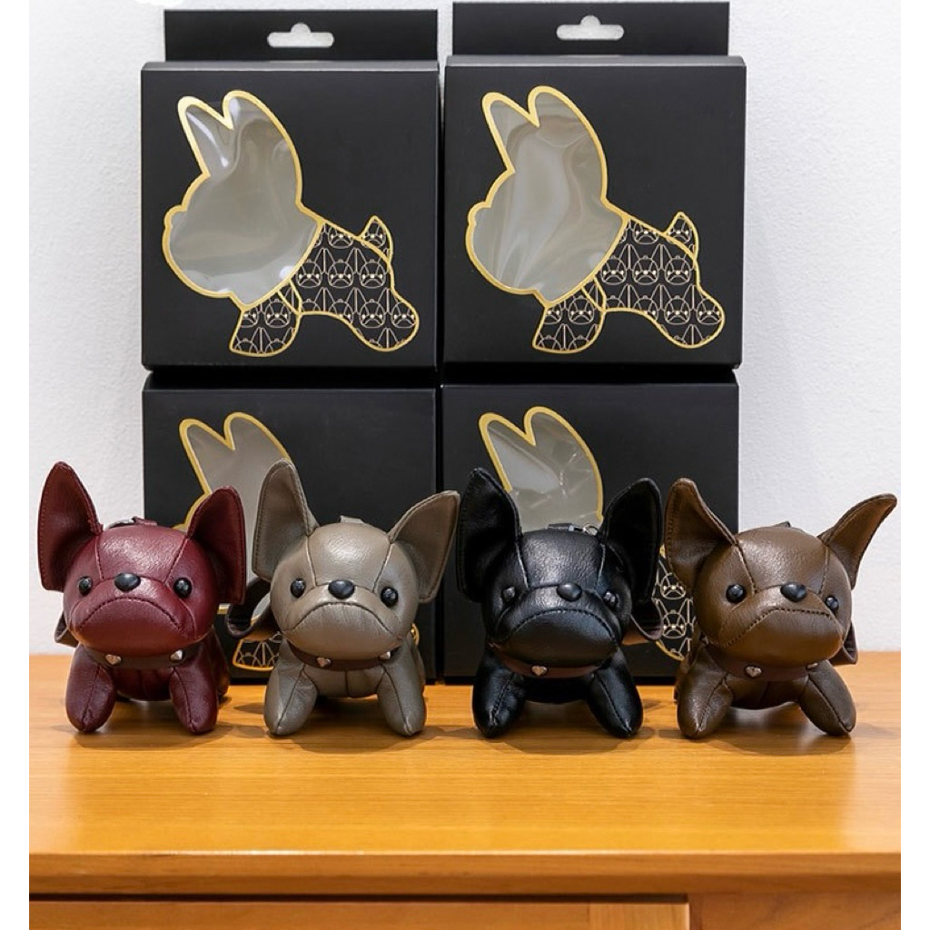 Gantungan kunci/figur anjing/boneka kartun/hiasan tas/mainan plush Bulldog/gantungan bulldog