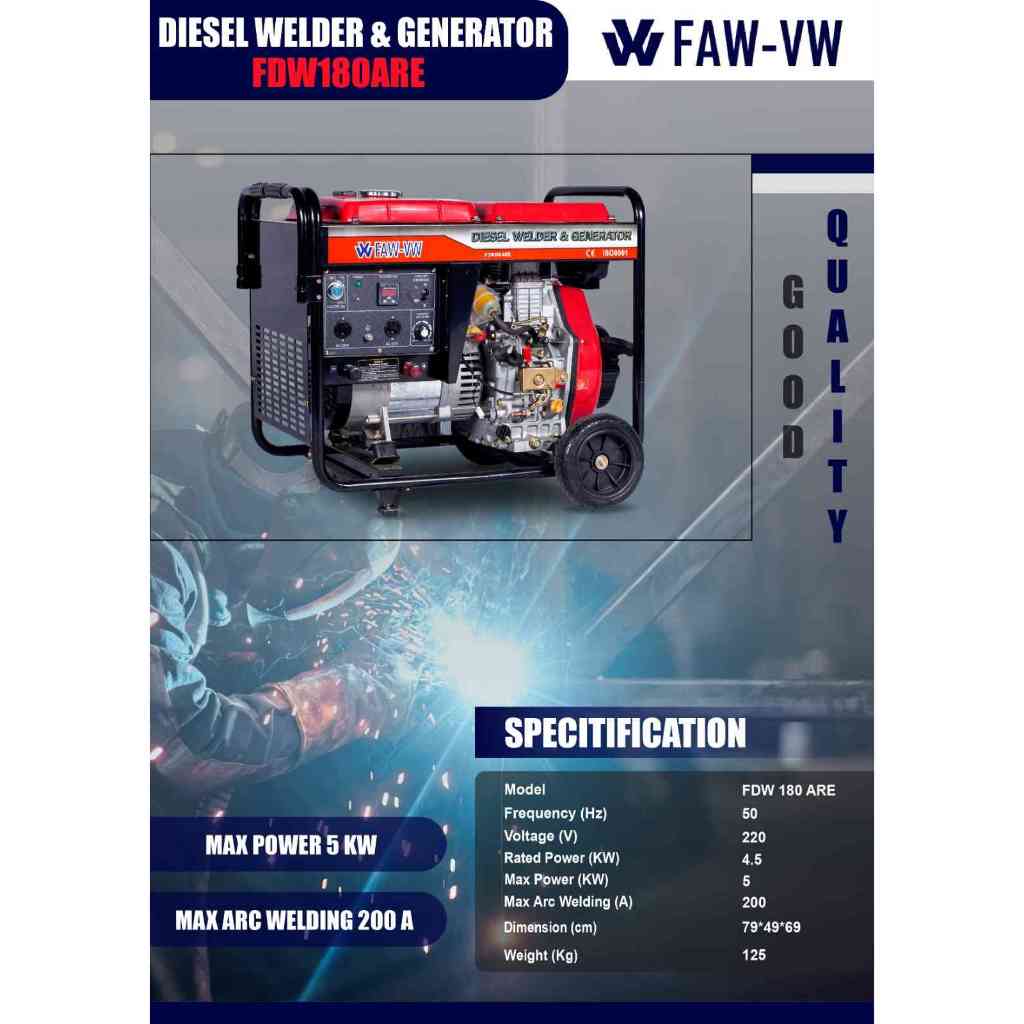 Genset Open Diesel Genset Las 200 Amper FAW-VW FWD180Are - Generator Solar Las 200 Amper di Makassar