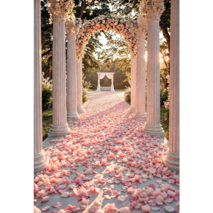 Wallpaper/backdrop wedding/backdrop pernikahan dari Bahan Flexy 280 (Mmt/Banner)