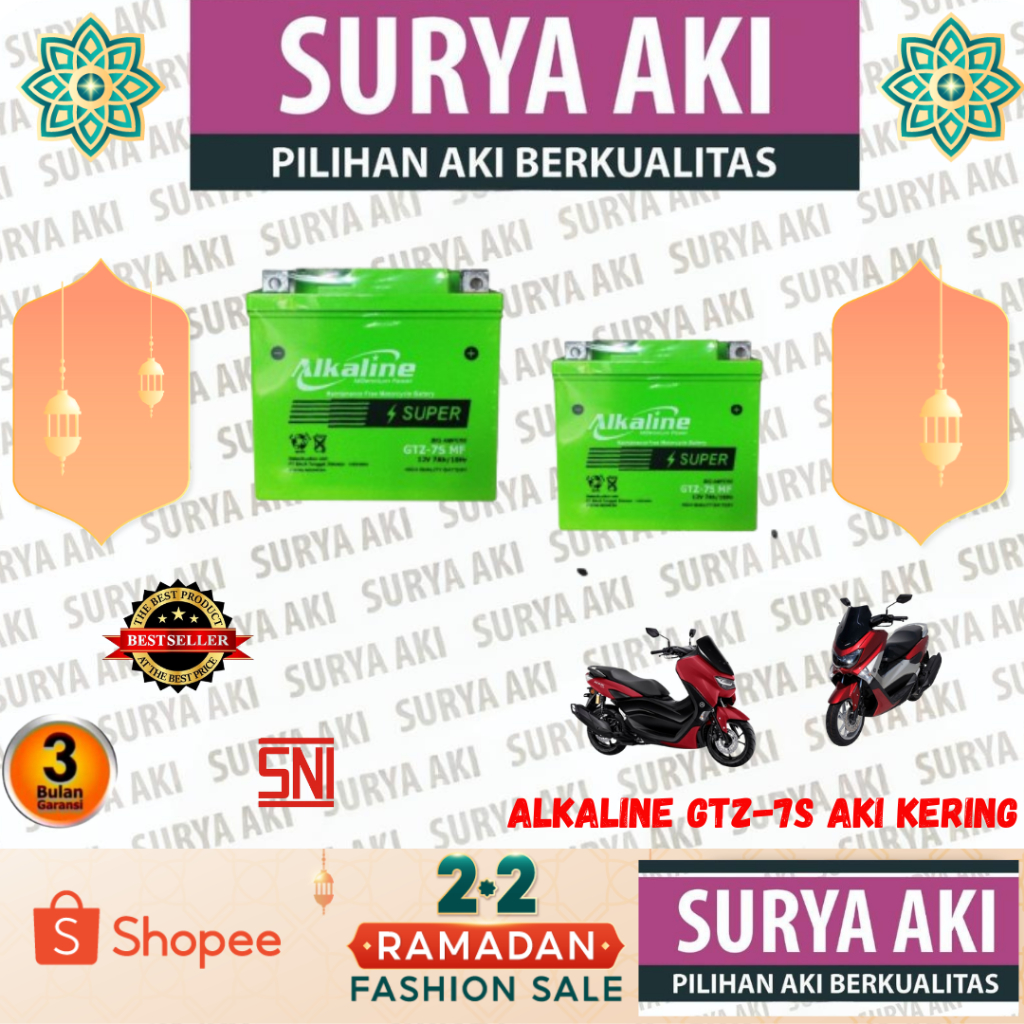 AKI MOTOR ALKALINE GTZ7S MF FS AKI KERING MOTOR NMAX SATRIA FU SONIC ADV