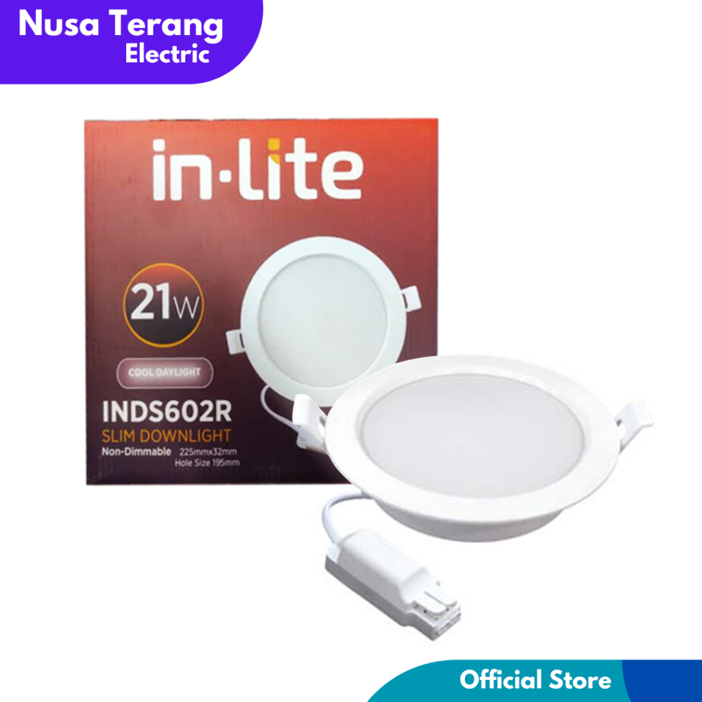 Lampu LED - Lampu Downlight Plafon - Downlight inLite Lampu LED Panel Plafon Slim Downlight INDS602R
