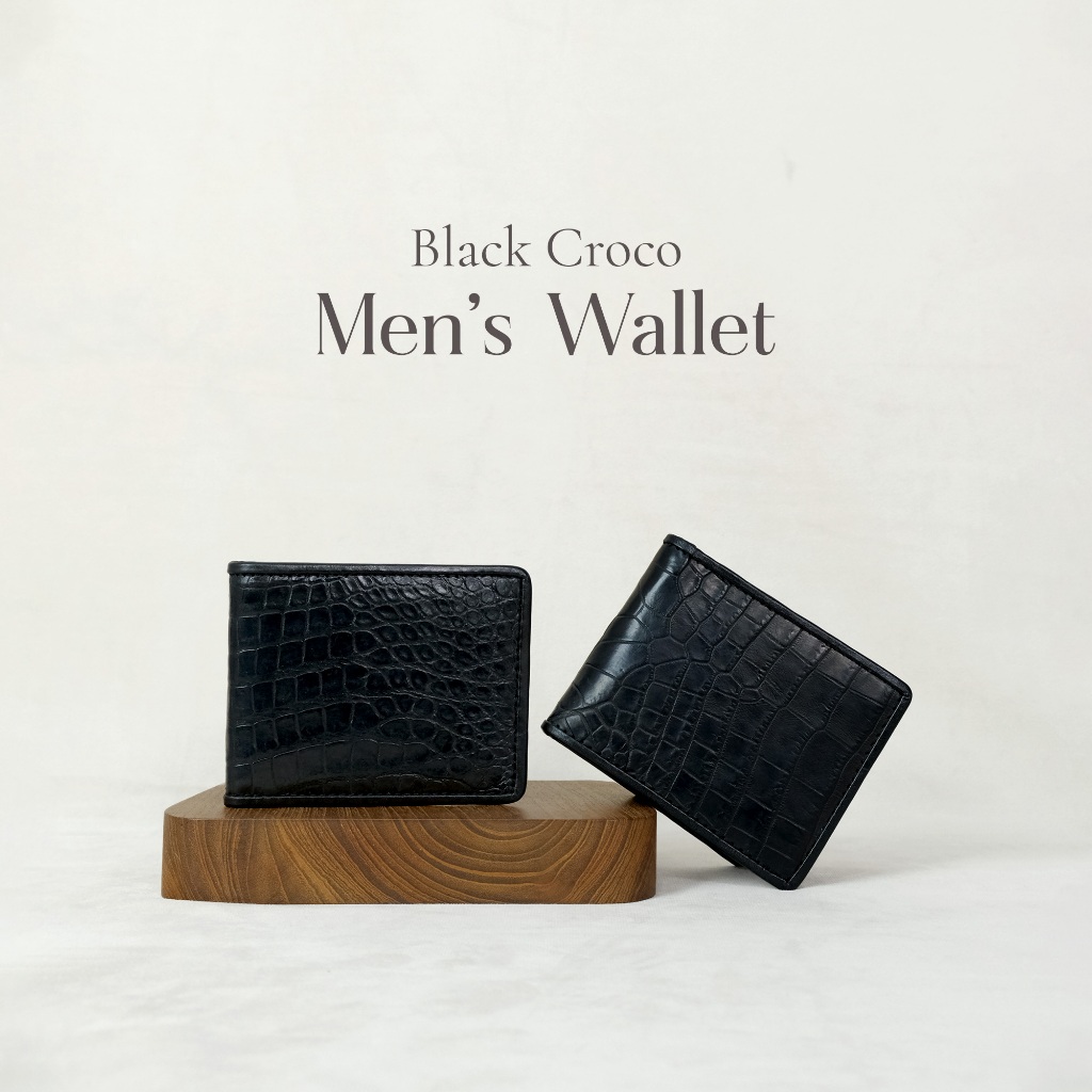 PROMO Dompet Pria Kulit Buaya Asli Keren Muat Banyak Kartu