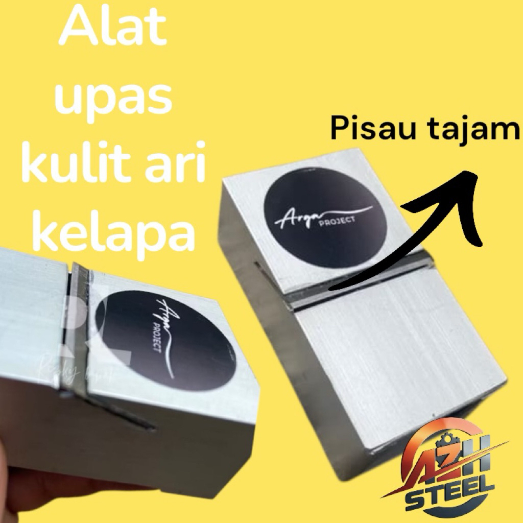 Pisau pengupas kulit ari kelapa stainless Steel