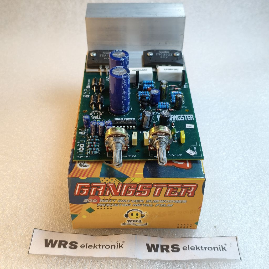 Kit Amplifier Subwofer Gangster 200 watt Mono