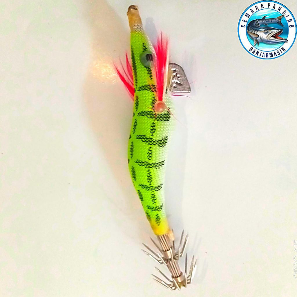 UMPAN MANCING CUMI - CUMI BENTUK UDANG - Umpan Pancing Cumi-Cumi 8-12 cm dengan Mata 3D dan Ekor Ber