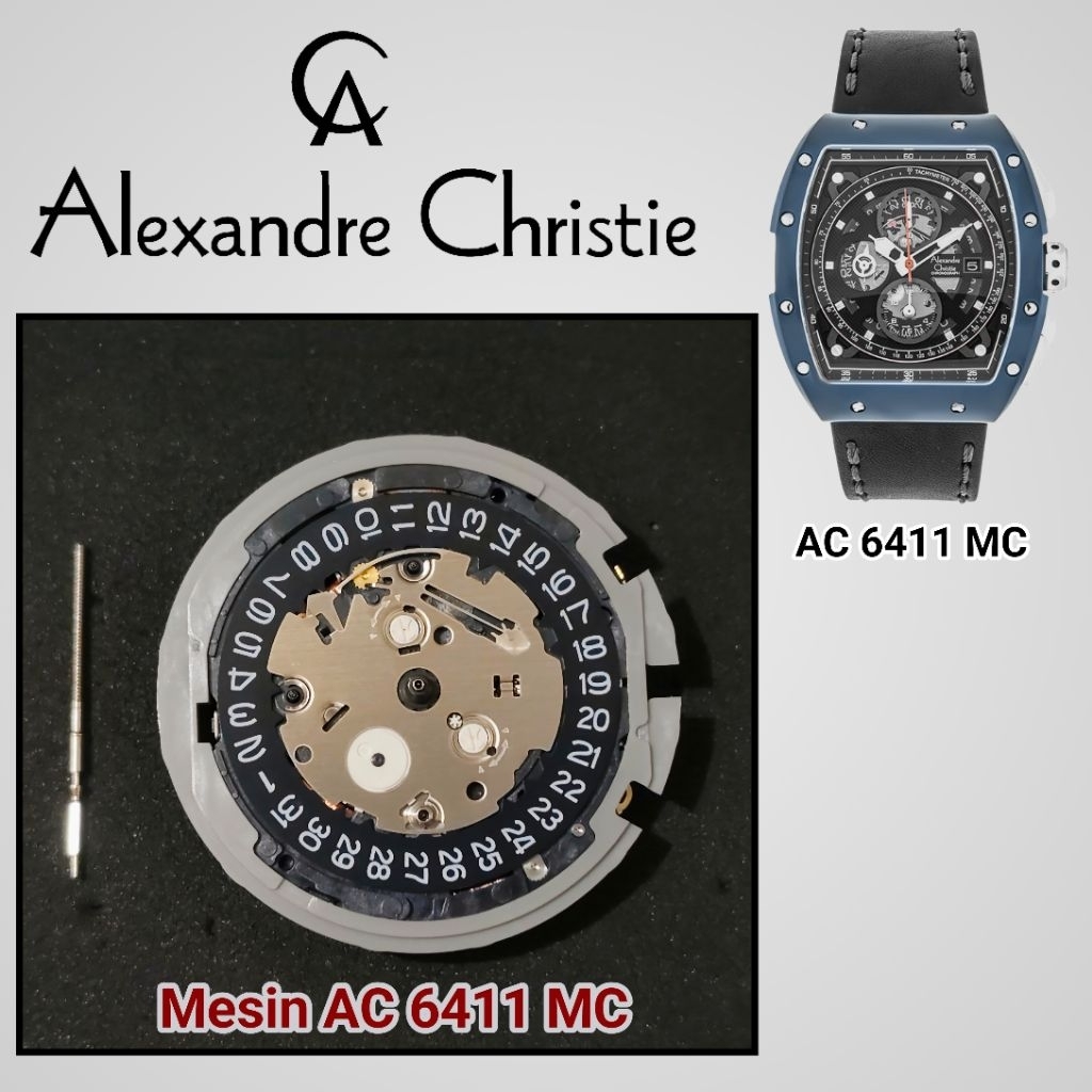 Mesin Jam Tangan Alexandre Christie AC 6411 MC