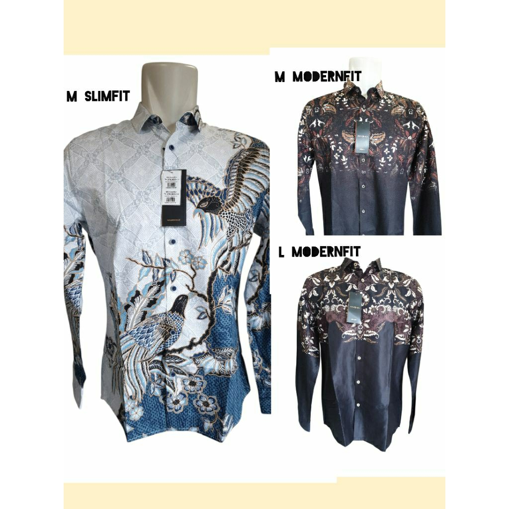 MOC kemeja batik lengan panjang pria
