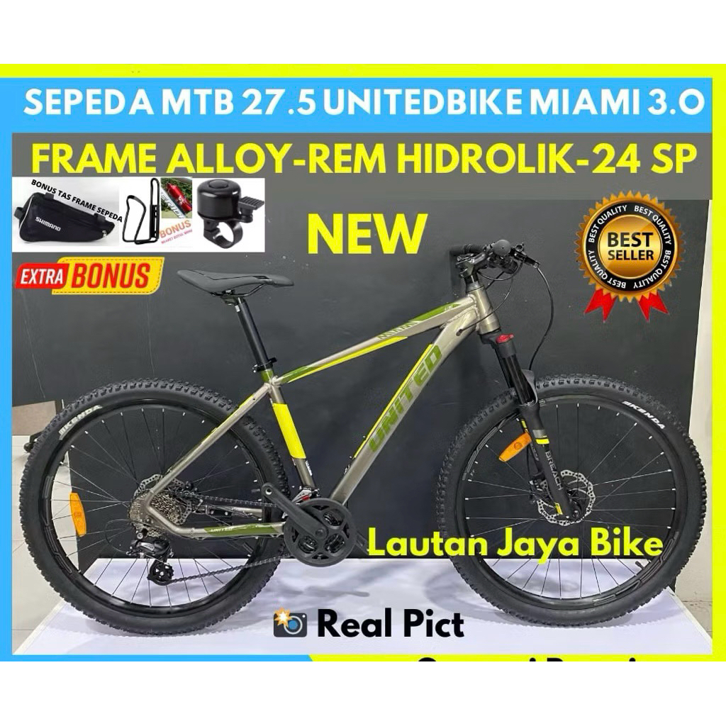 Sepeda Gunung MTB 27.5 United Stavros, United Miami 3.0 Sepeda Gunung