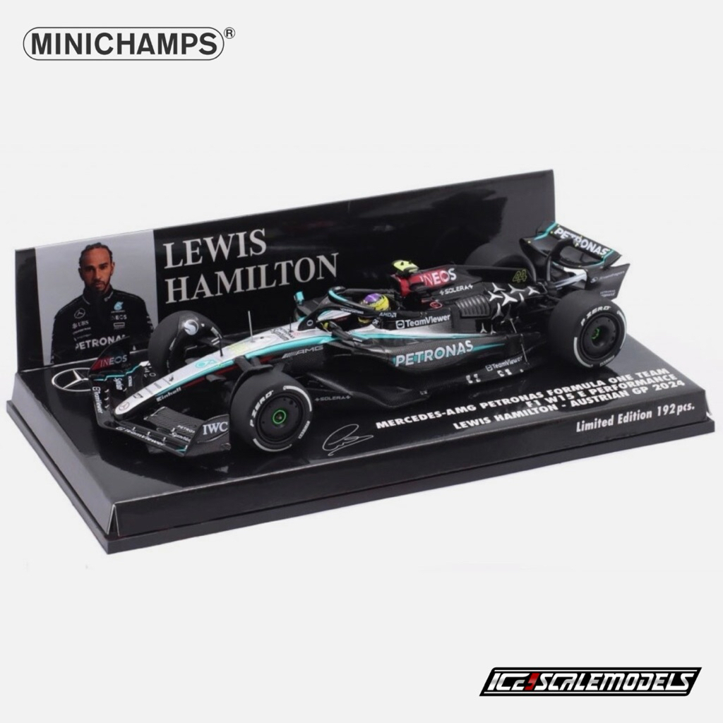 Diecast F1 Minichamps 1:43 Mercedes-AMG Petronas W15 Lewis Hamilton Austrian GP 2024