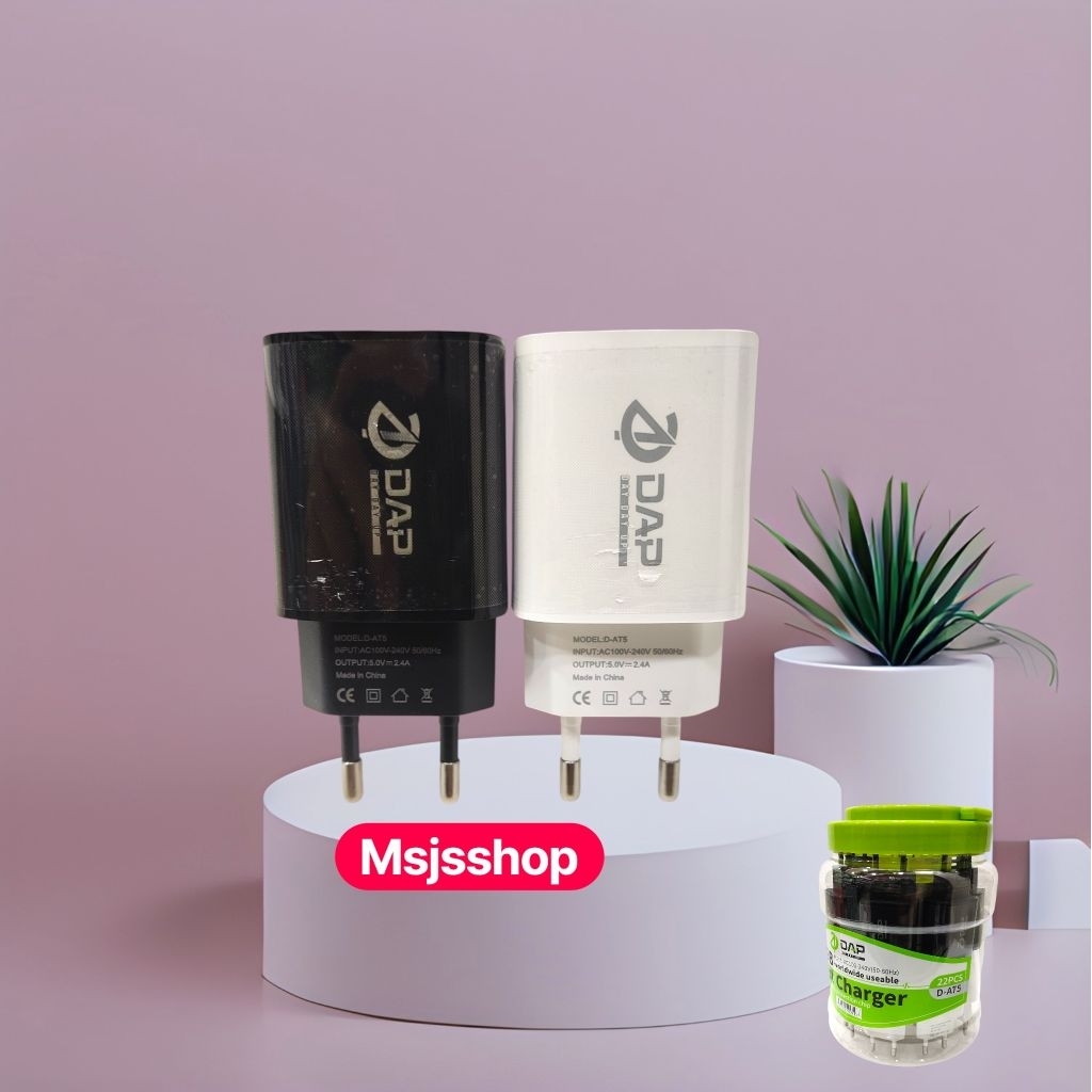 ORIGINAL BATOK DAP D-AT5 1USB 2.4A KEPALA CHARGER DAP ADAPTOR DAP D-AT5 1USB 2.4A PERPCS